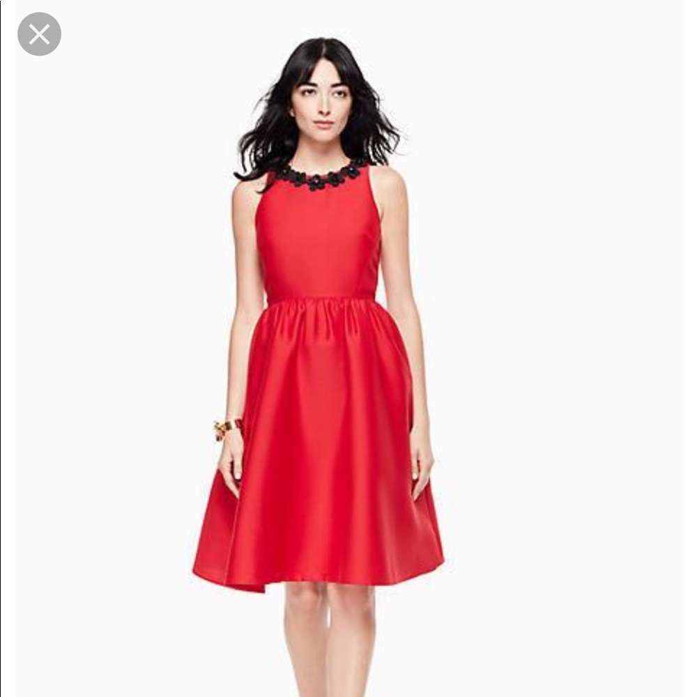 NWT Kate Spade Poppy Embellished Red Dress
